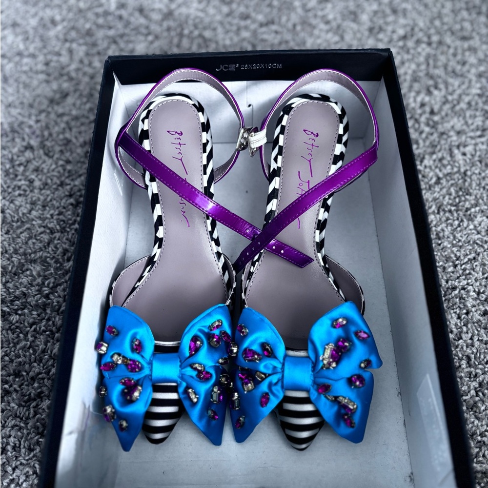 Betsey Johnson Blue and Purple Heels